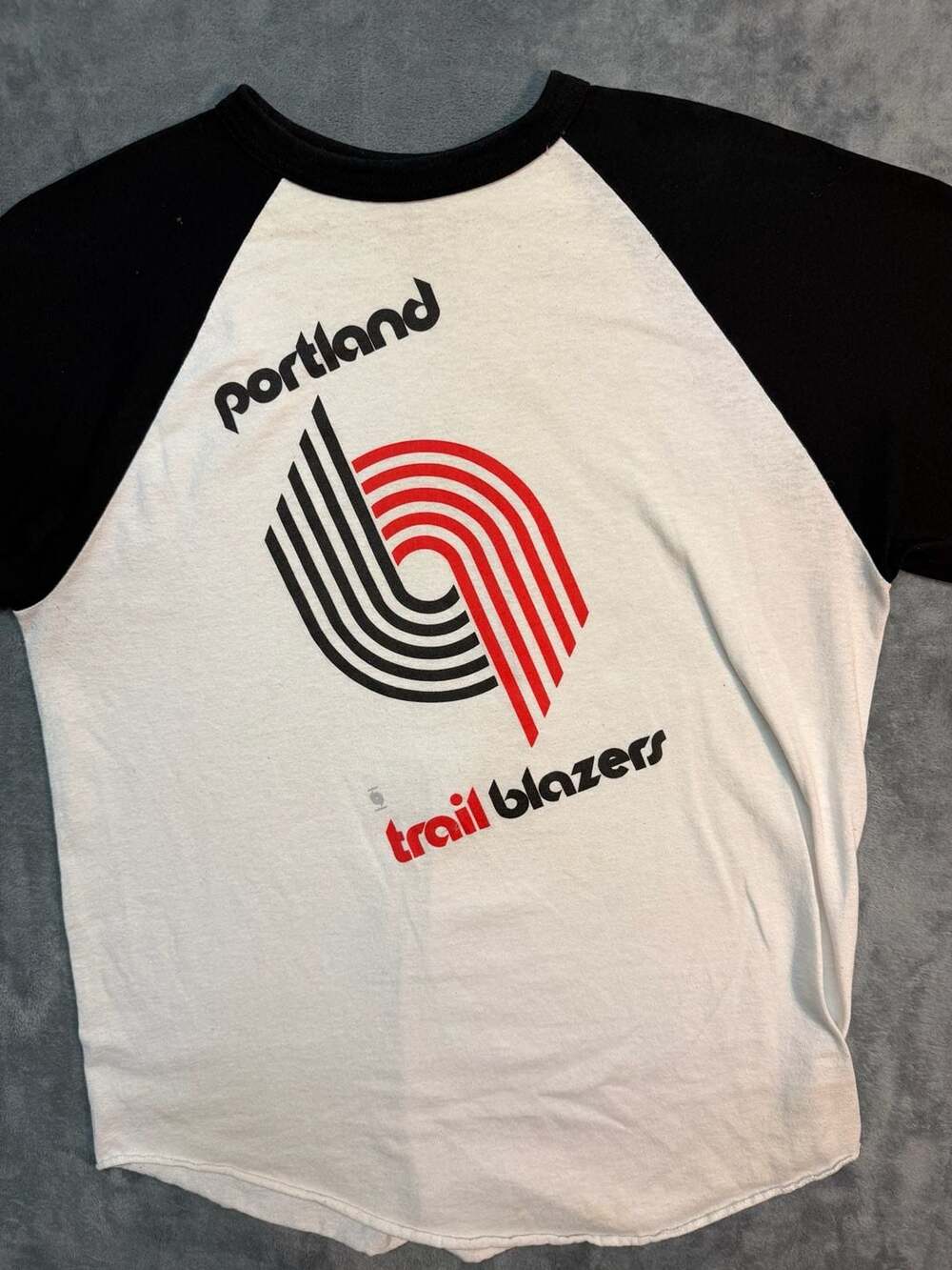 Large Adidas Portland Trail Blazers Long Sleeve Raglan Tee
